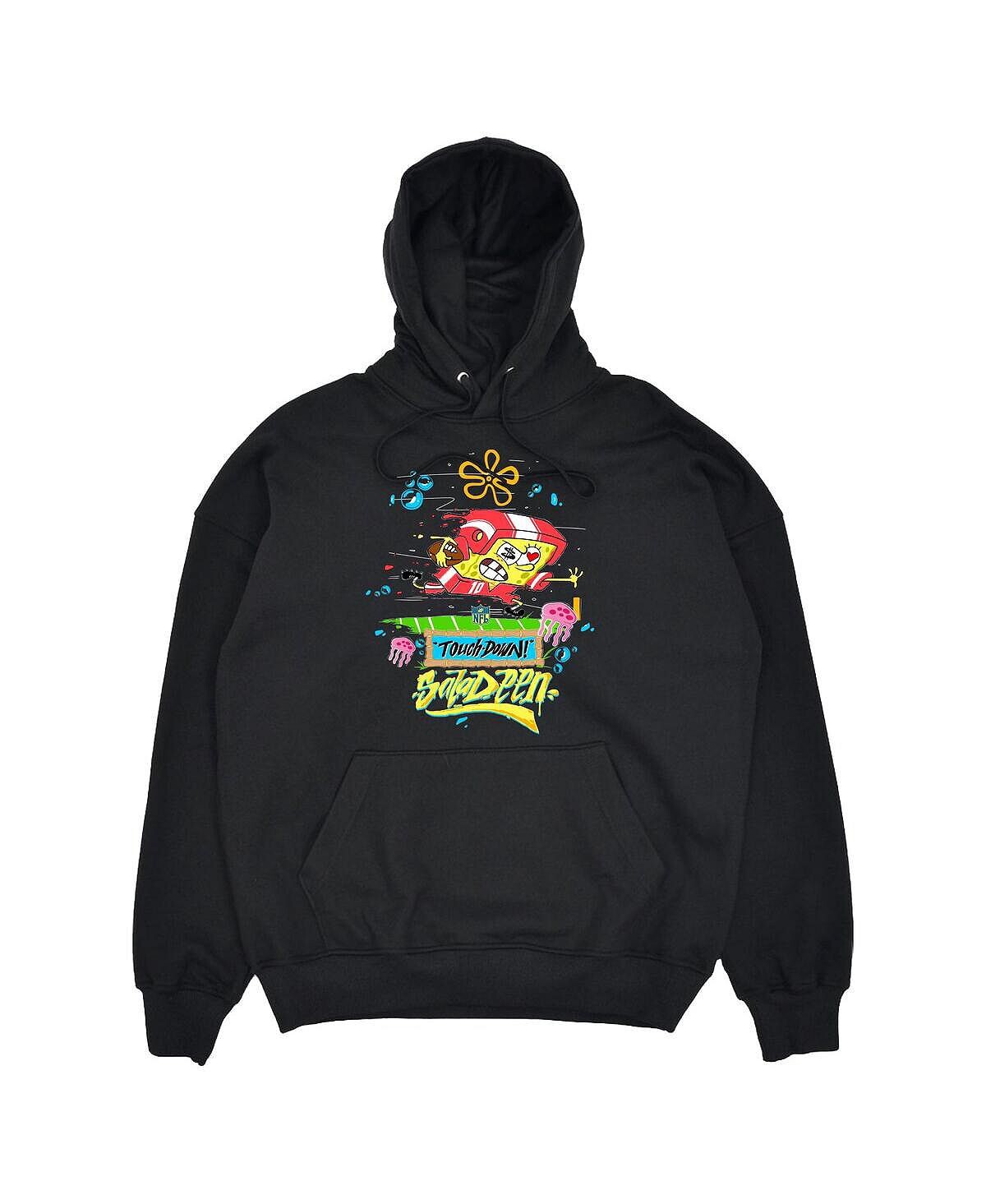 

Мужской черный пуловер с капюшоном NFL SpongeBob x King Saladeen Junk Food