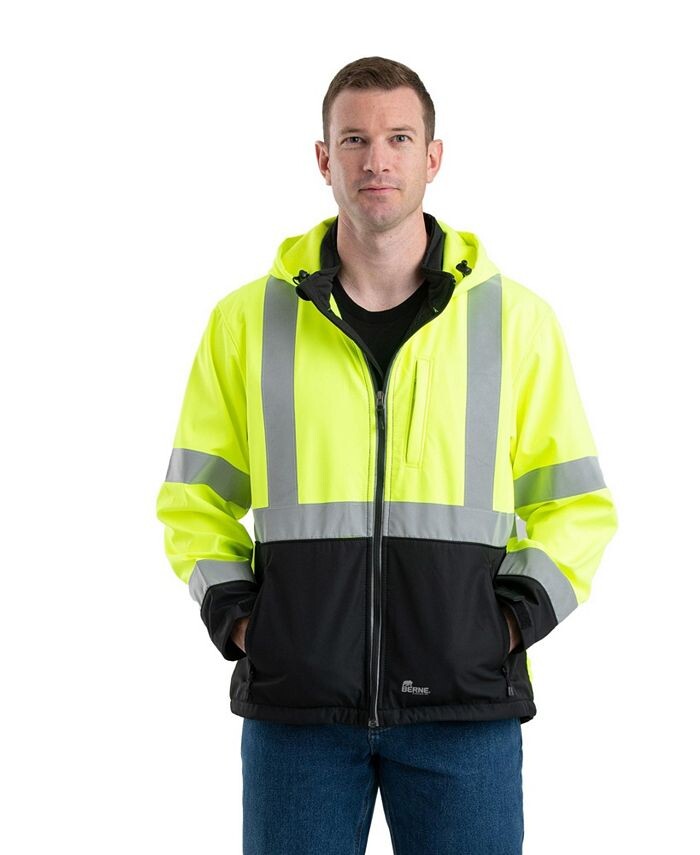 

Мужская куртка Softshell Hi Vis Class 3 с капюшоном Berne, желтый