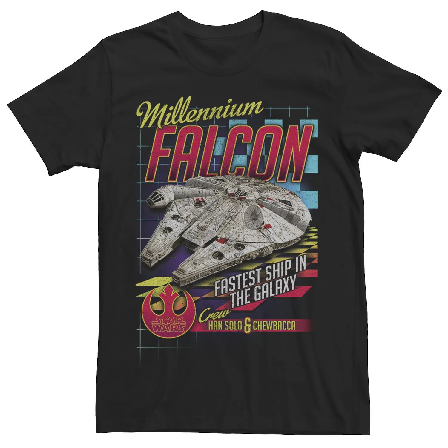 Мужская футболка с рисунком Falcon Racer Star Wars