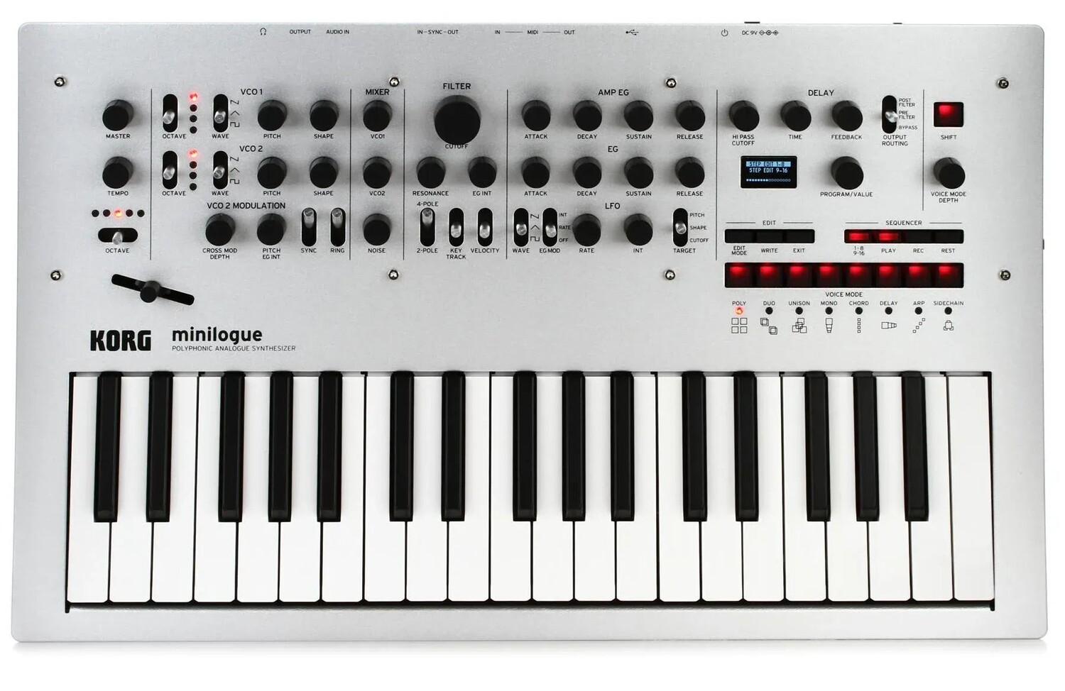 

Korg minilogue 4-голосный аналоговый синтезатор