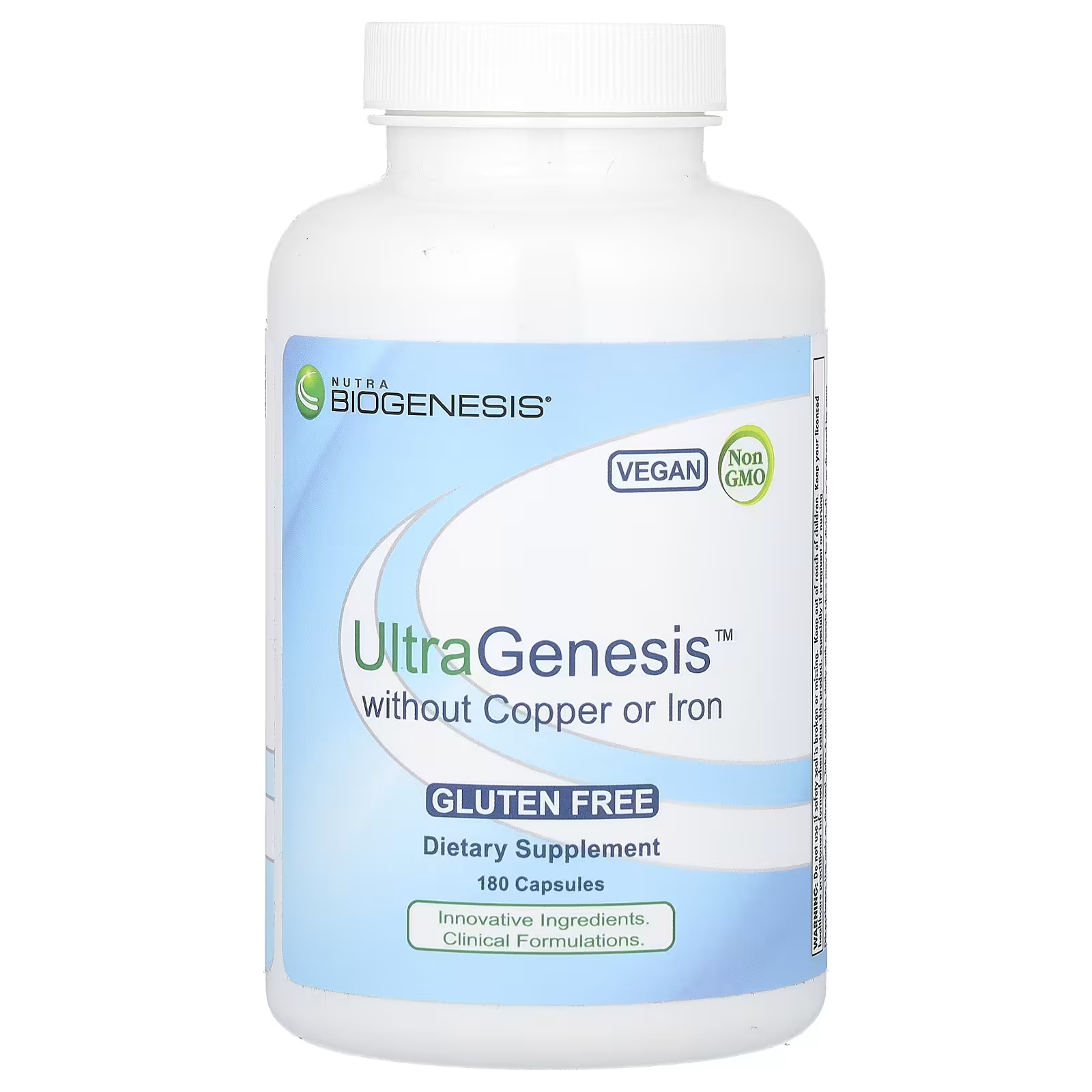 Nutra BioGenesis UltraGenesis без меди и железа 180 капсул