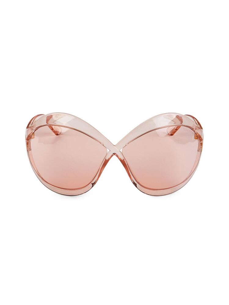 

Солнцезащитные очки-бабочки 71MM Tom Ford, розовый