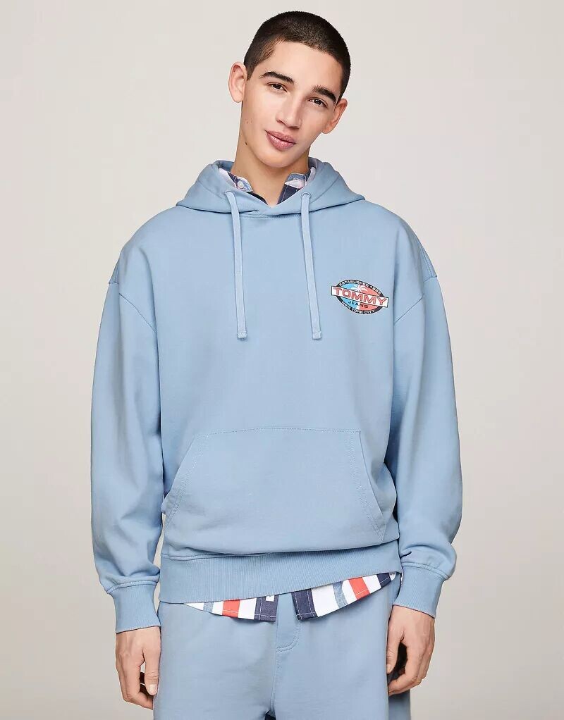 

Худи Tommy Jeans серо-голубого цвета