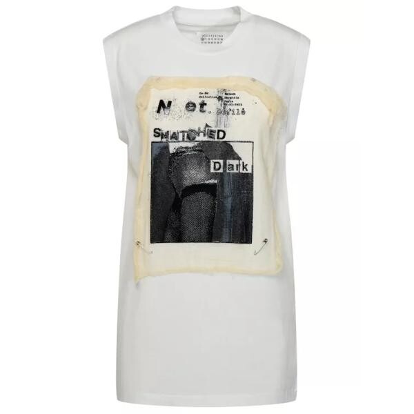

Футболка print tank top Maison Margiela, белый