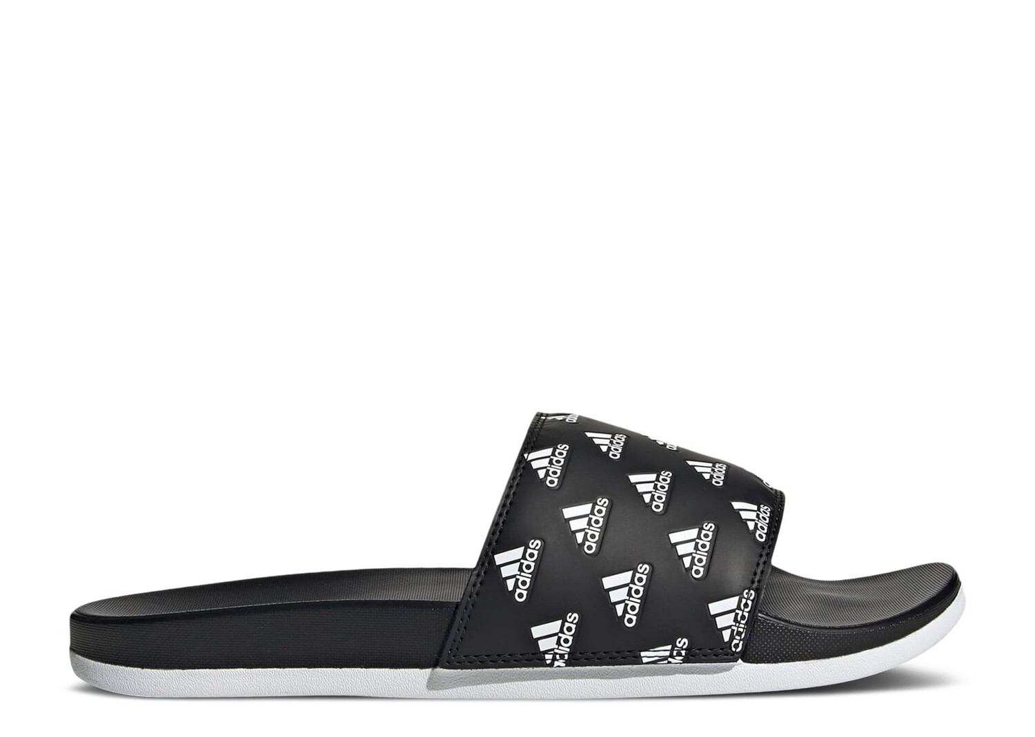 

Кроссовки adidas Adilette Comfort Slide 'Repeat Logo - Black', черный, Черный;белый