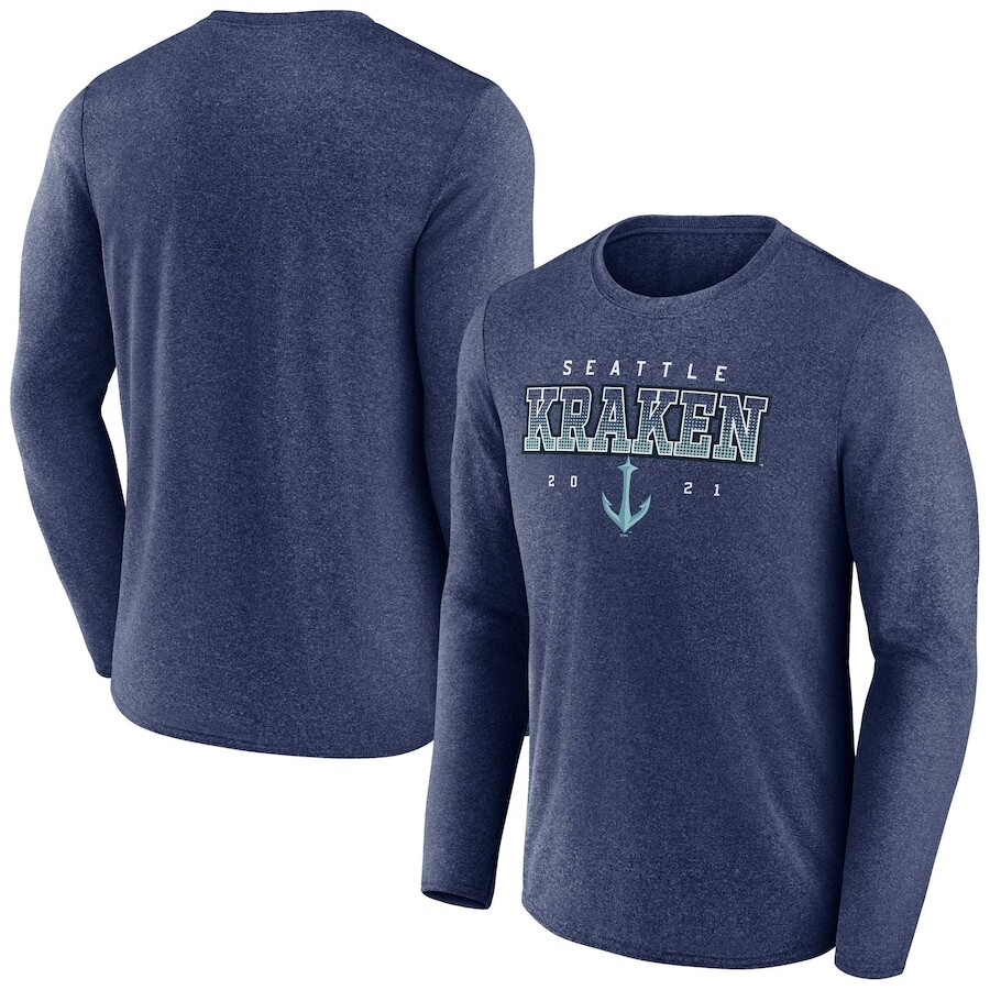 

Футболка с длинным рукавом Fanatics Branded Seattle Kraken, синий