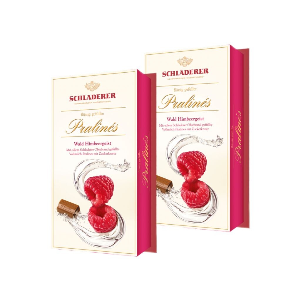 

Schladerer Пралине малиновое с молочным шоколадом 127г, 2 шт. Rüdesheimer-Confiserie-Pralinen