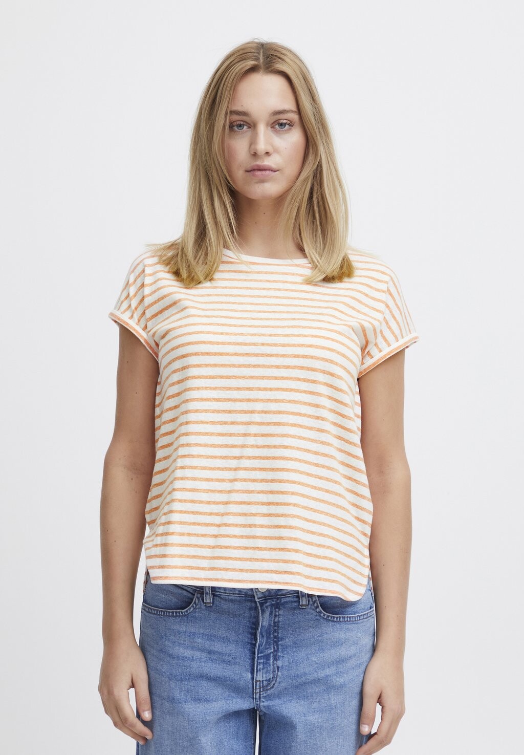 

Футболка с принтом YULIETTA SS9 ICHI, цвет coral rose stripe