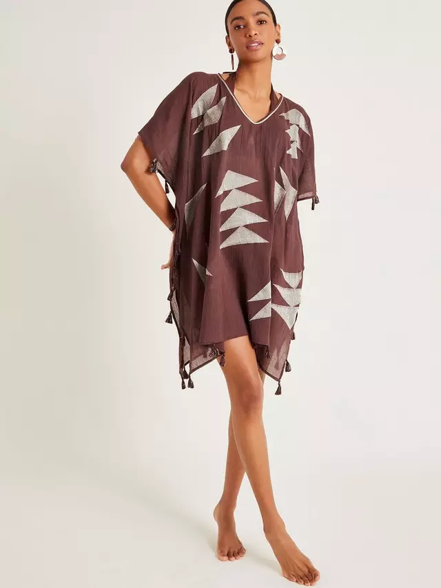 

Кафтан Monsoon Patti Geometric, коричневый