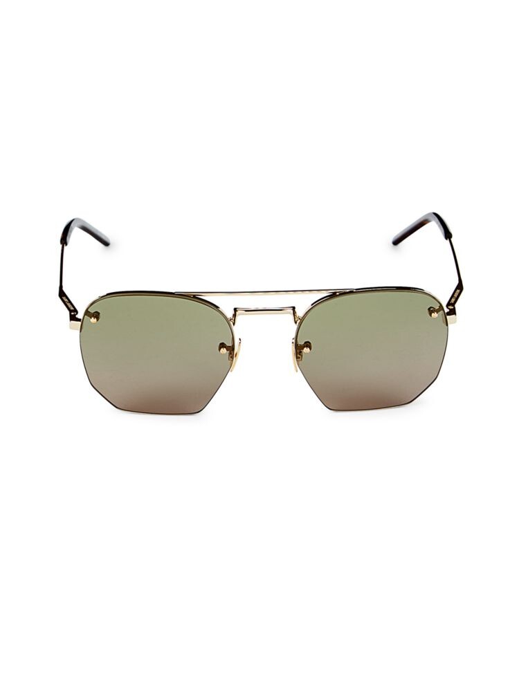 

Солнцезащитные очки 52MM с геометрическим рисунком Saint Laurent, золото