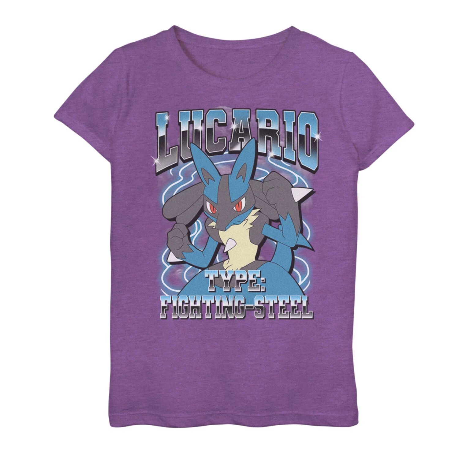 

Футболка для девочек 7–16 лет с рисунком Pokémon Lucario Type Fighting Licensed Character