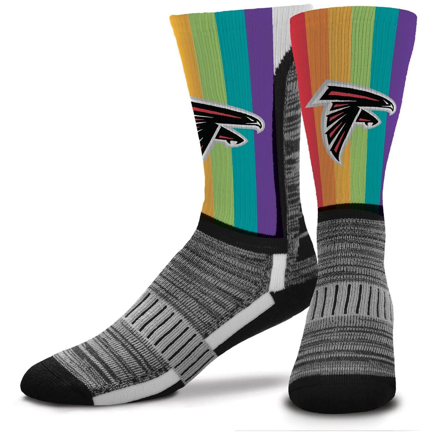 

Мужские носки для босых ног Atlanta Falcons V-Curve Rainbow Crew