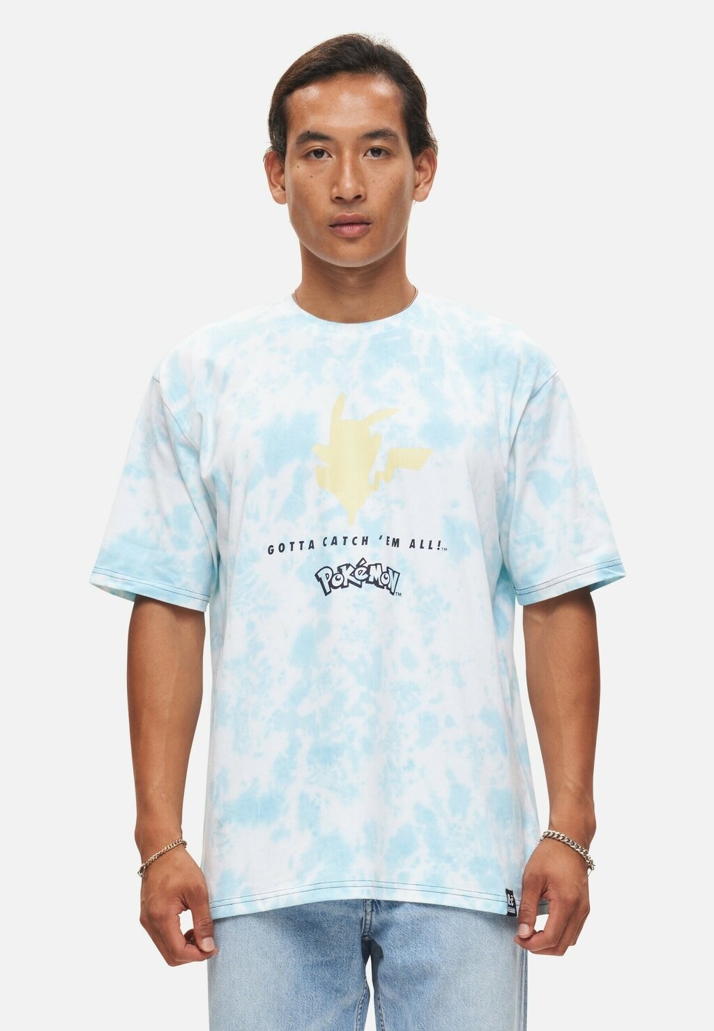 

Футболка с принтом Pokemon Electric Re:Covered, цвет blue tie dye