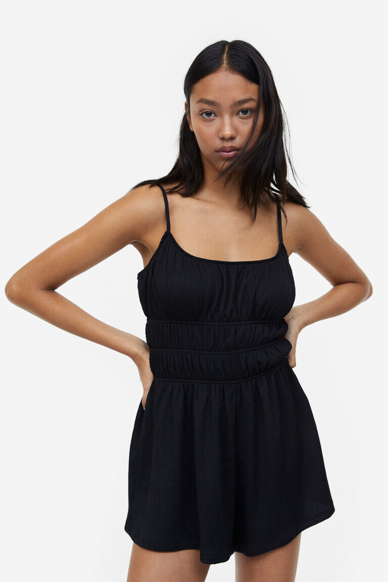 

Комбинезон из жатого джерси H&M, черный