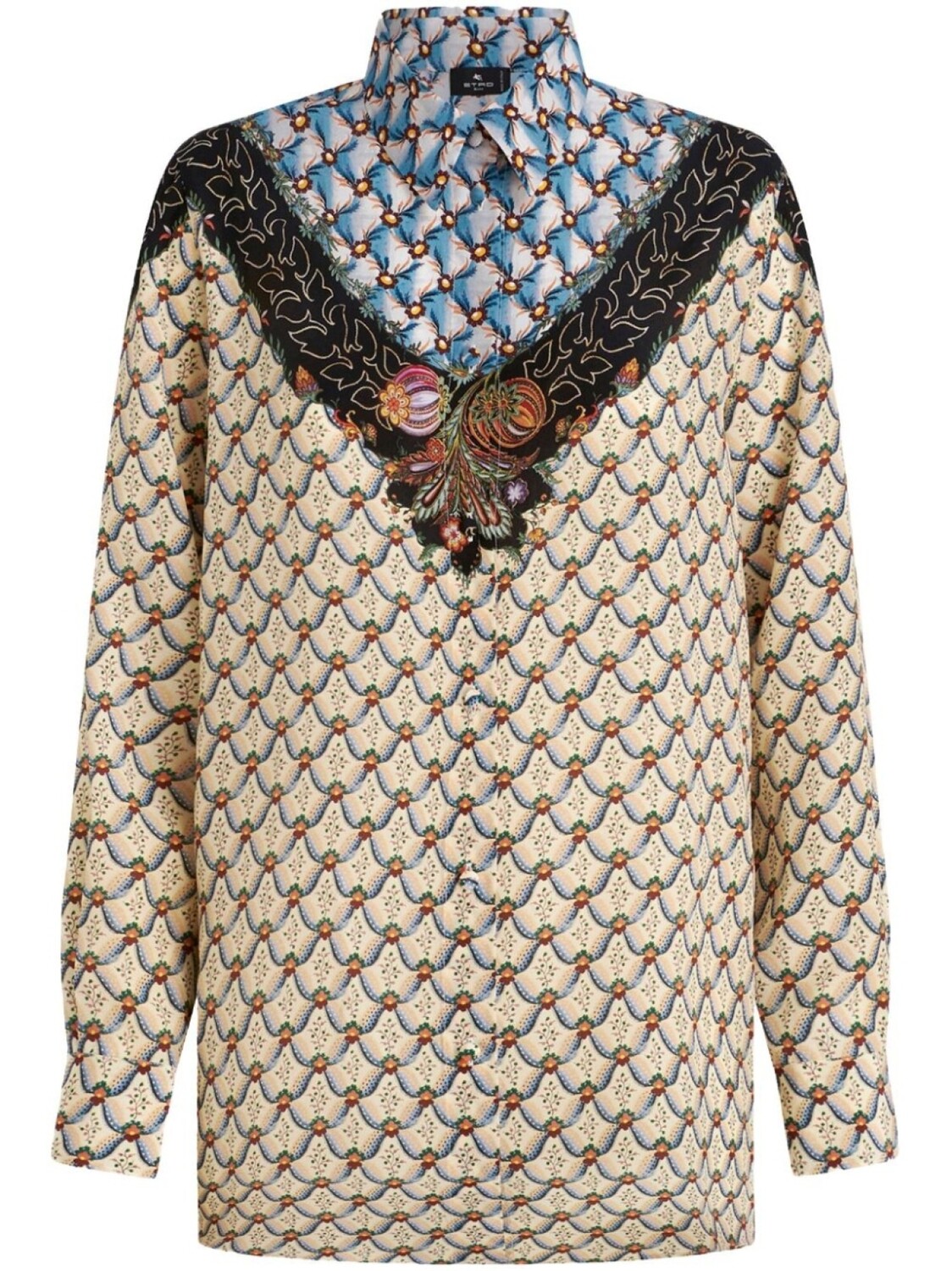 

ETRO рубашка с длинными рукавами и цветочным принтом, нейтральный цвет