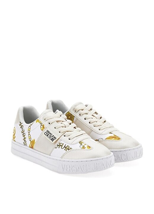 

Желто-белые женские кроссовки 75VA3SK7ZS358G03 Versace Jeans Couture, белый