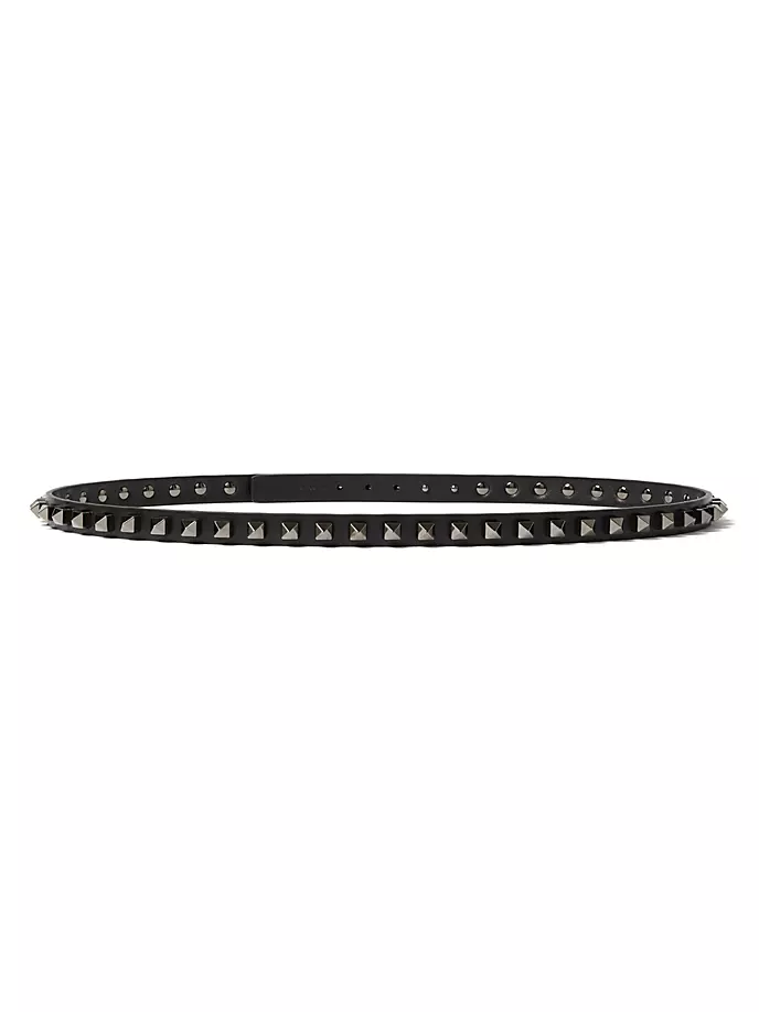 

Ремень Rockstud из телячьей кожи 15 мм Valentino Garavani, черный