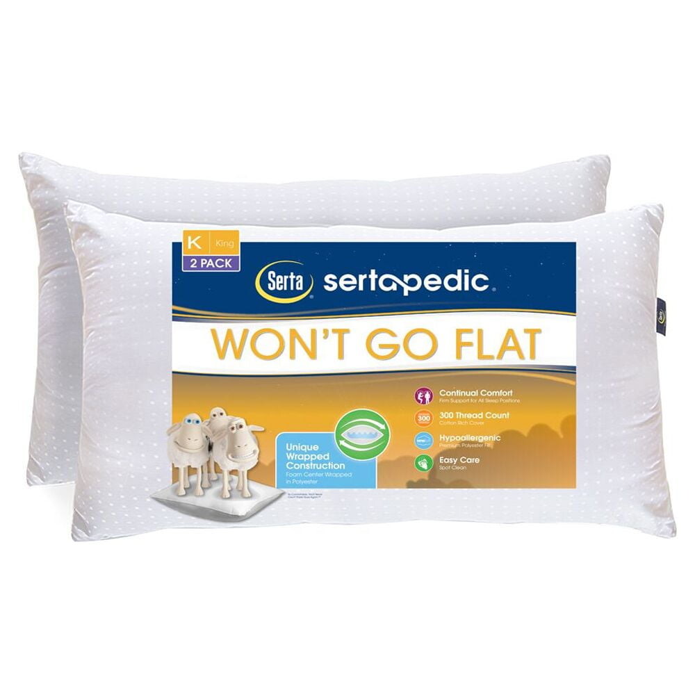 

Подушки SertaPedic Wont Go Flat King Size, белый