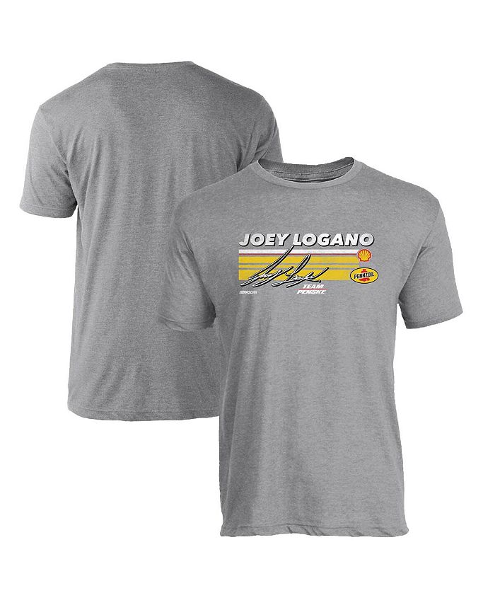 

Мужская футболка Heather Grey Joey Logano Hot Lap Team Penske, серый