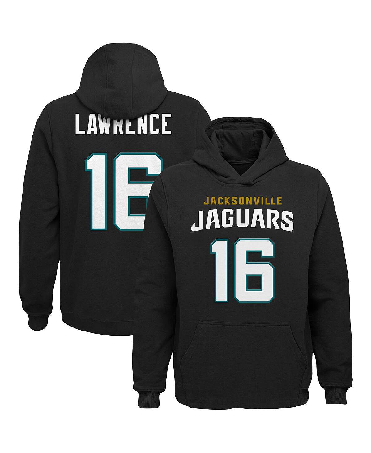 

Черная толстовка с капюшоном Big Boys Trevor Lawrence Mainliner Jacksonville Jaguars с именем и номером игрока Outerstuff