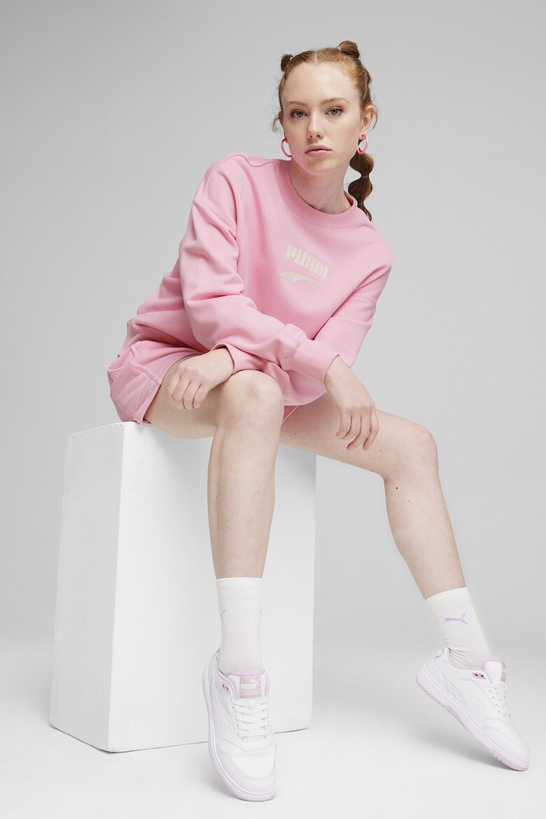 

Толстовка свободного кроя с логотипом Puma, розовый