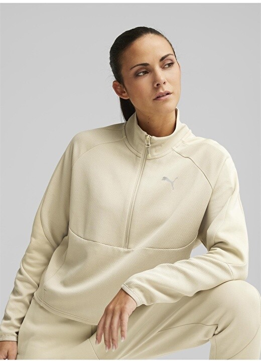 

Кремовый женский свитшот с круглым вырезом Puma, Бежевый