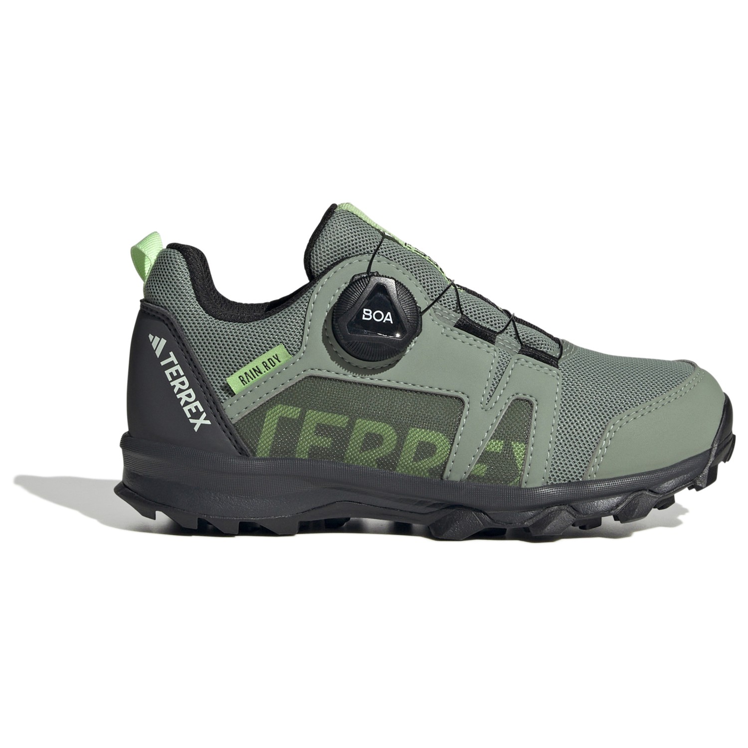 Мультиспортивная обувь Adidas Terrex Kid's Terrex Agravic BOA Rain Ready, цвет Silver Green/Core Black/Green Spark