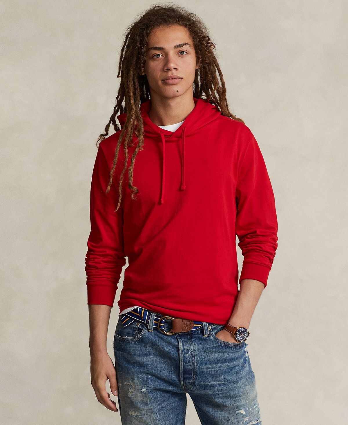 

Мужская трикотажная футболка с капюшоном и логотипом Big Pony Polo Ralph Lauren