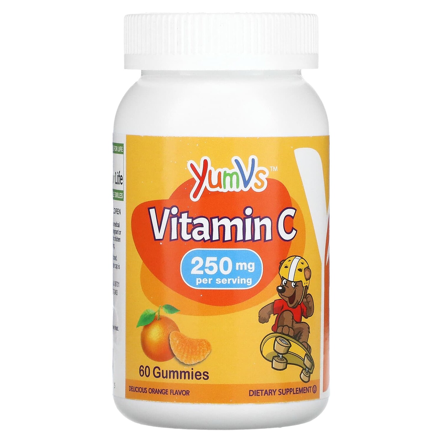 

Kids, Vitamin C, Delicious Orange, 250 mg, 60 Gummies, YumV's