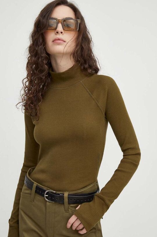 

Хлопковая рубашка с длинными рукавами G-Star G-Star Raw, зеленый