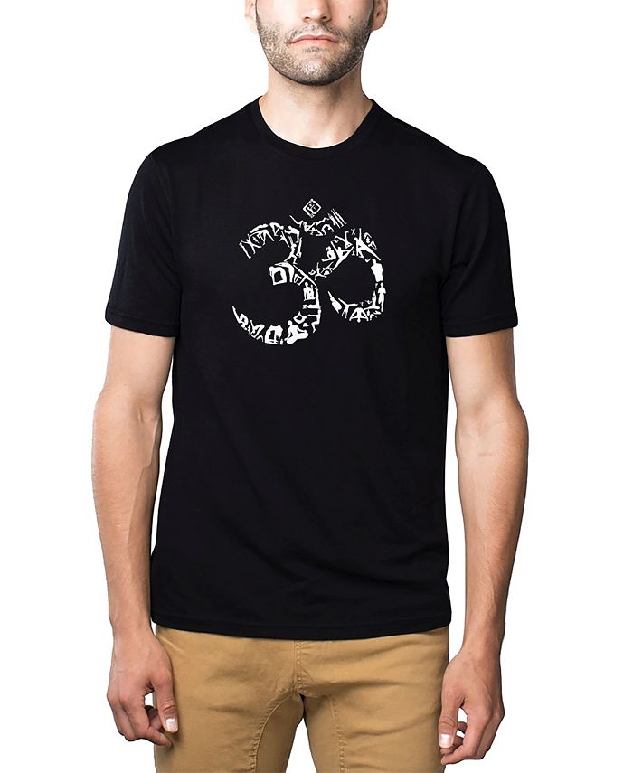 Мужская футболка премиум-класса Word Art — символ Ом LA Pop Art, черный