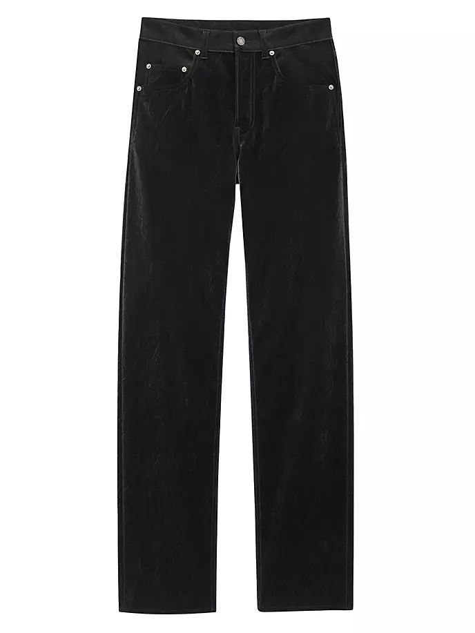 

Длинные мешковатые джинсы Extreme из мятой ткани Saint Laurent, черный