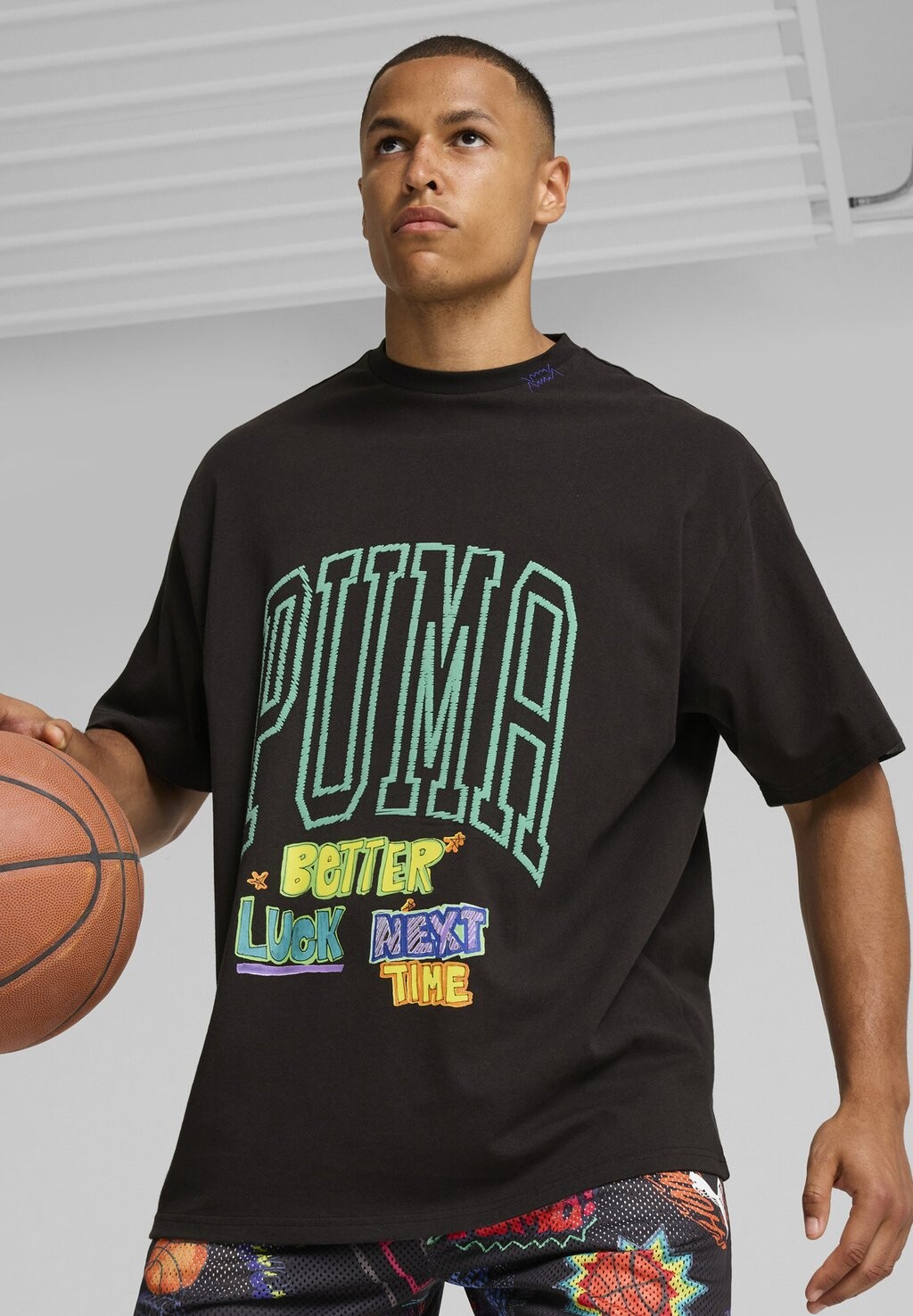 

Футболка с принтом GETTING CRAFTY BASKETBALL Puma, черный