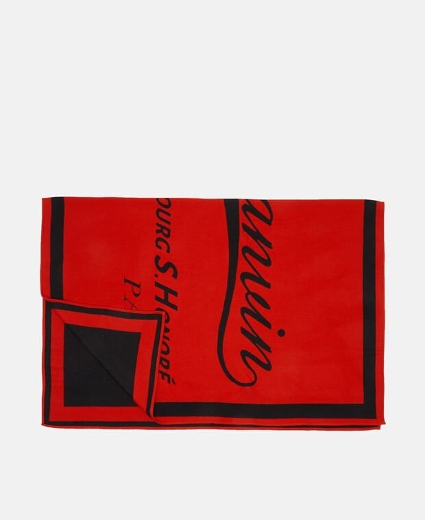 

Шерстяной шарф Lanvin, черный