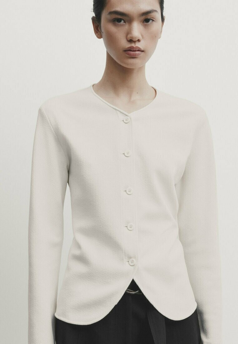 

Блузка TEXTURED WITH BUTTONS Massimo Dutti, цвет beige