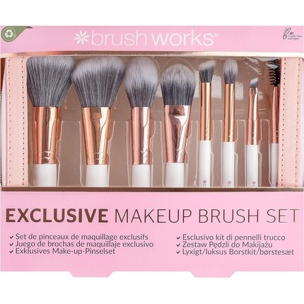 

Эксклюзивный набор кистей для макияжа Brushworks, розовый