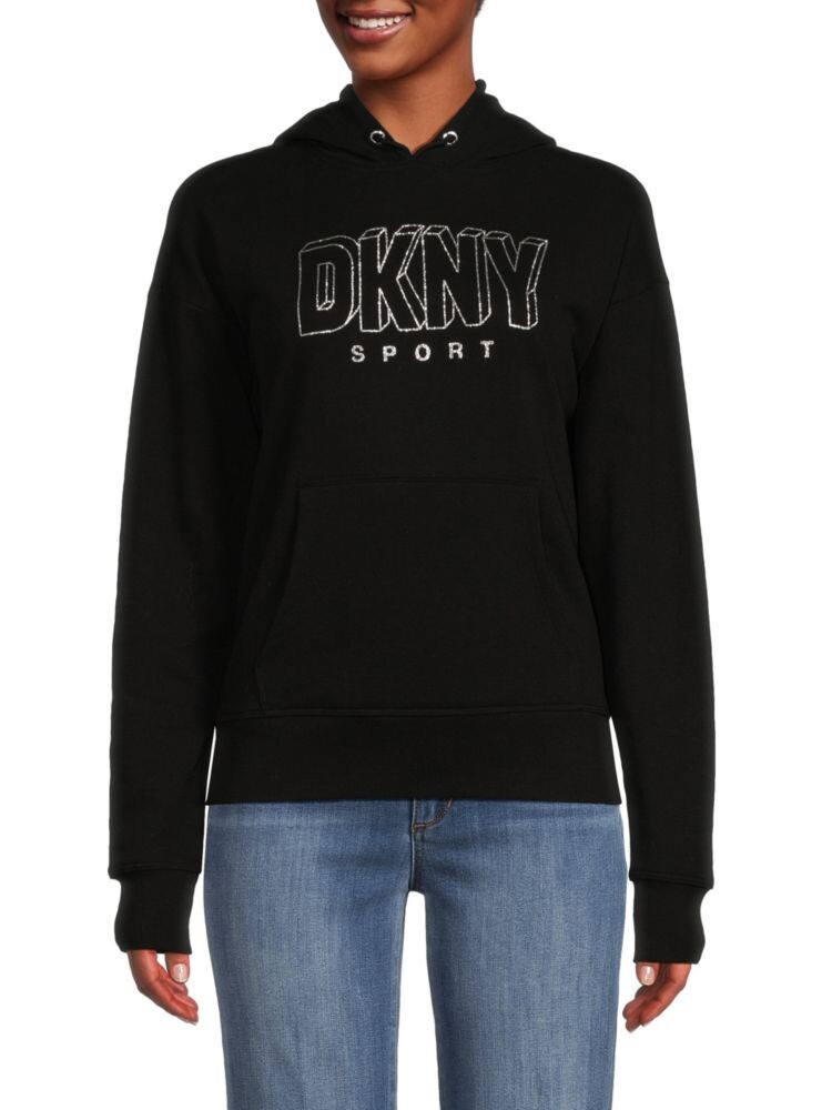 

Толстовка с блестящим логотипом Dkny, цвет Black Silver