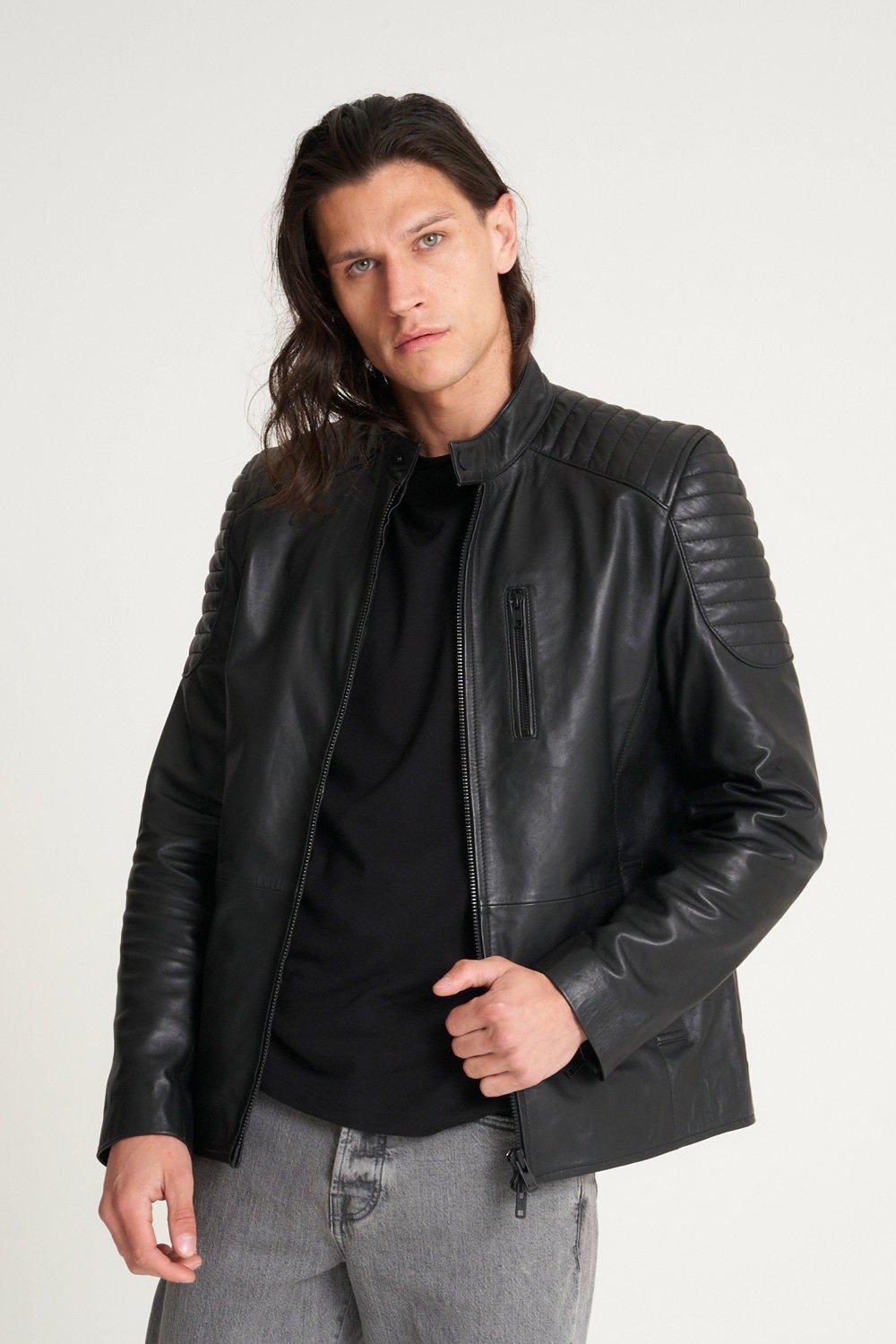 Куртка-борцовка с ребристыми плечами Barneys Originals, черный
