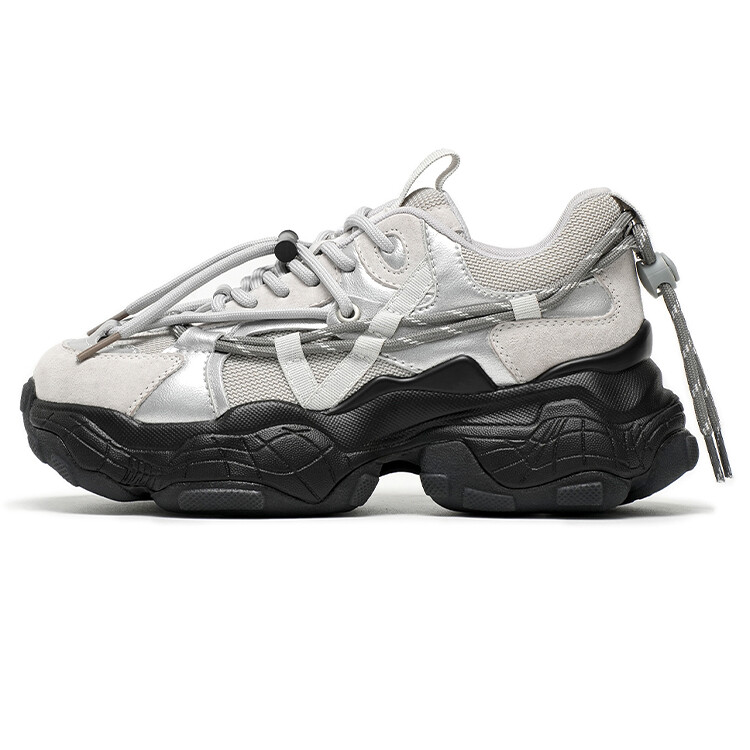 

Кроссовки Beau Today Chunky Sneakers Women's Low-top Silver, серый/серебряный