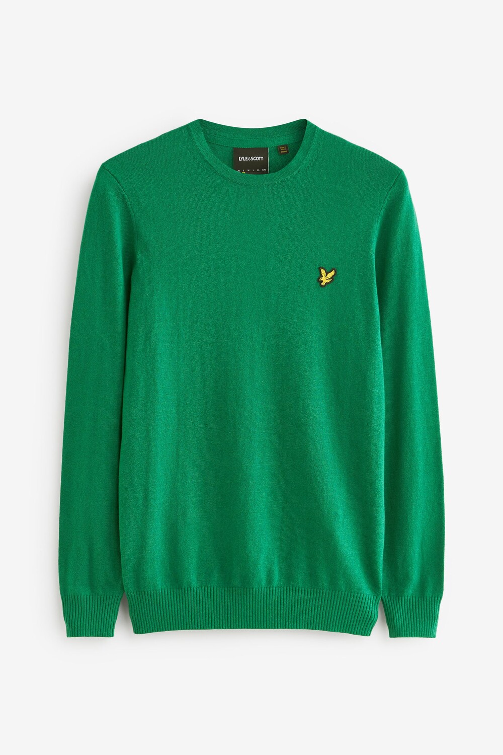 

Свитер из мериносовой шерсти с круглым вырезом Lyle & Scott, зеленый