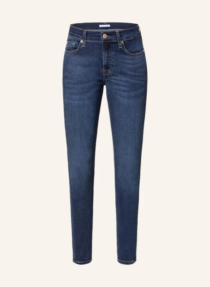 Джинсы 7/8 the ankle skinny 7 For All Mankind, синий