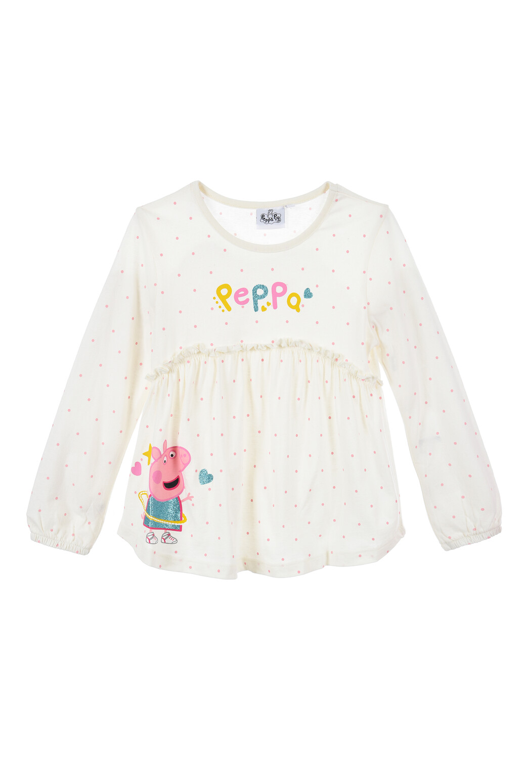 

Лонгслив Peppa Pig Kinder Langarmshirt, белый
