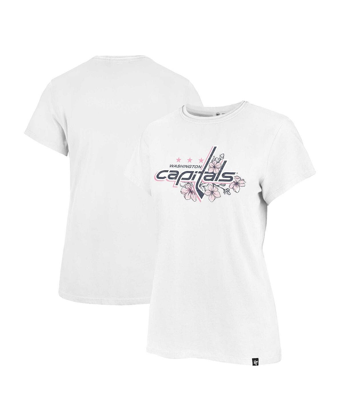 

Женская белая футболка Washington Capitals Cherry Blossom Frankie '47 Brand, белый