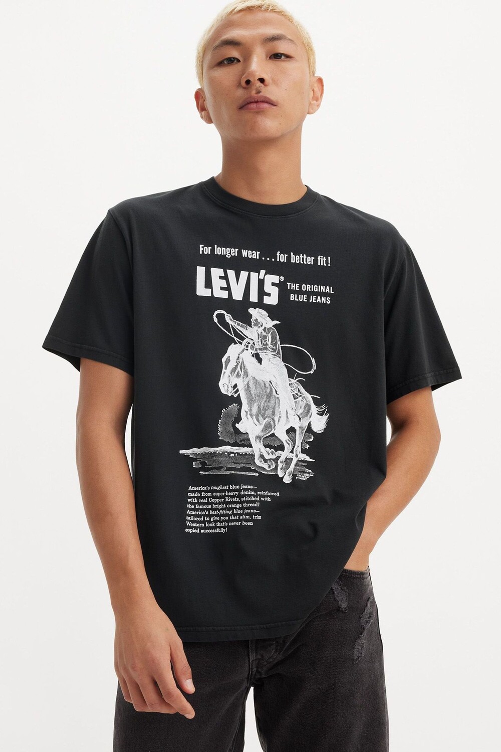 

Футболка свободного кроя с короткими рукавами и графическим принтом Levi'S, черный