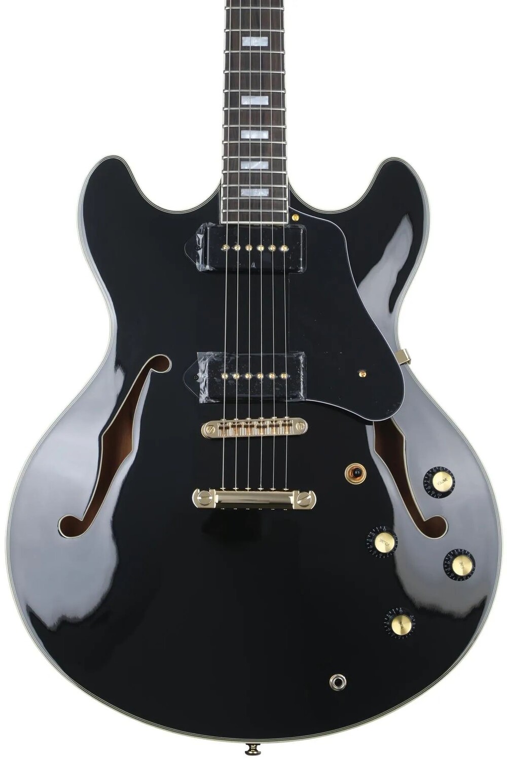 

Электрогитара Sire Larry Carlton H7V с полуполым корпусом - черная
