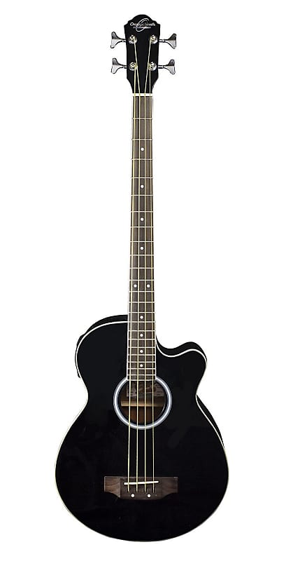 цена Басс гитара Black 4-String Acoustic Electric Bass Guitar w/ Gig Bag by Washburn