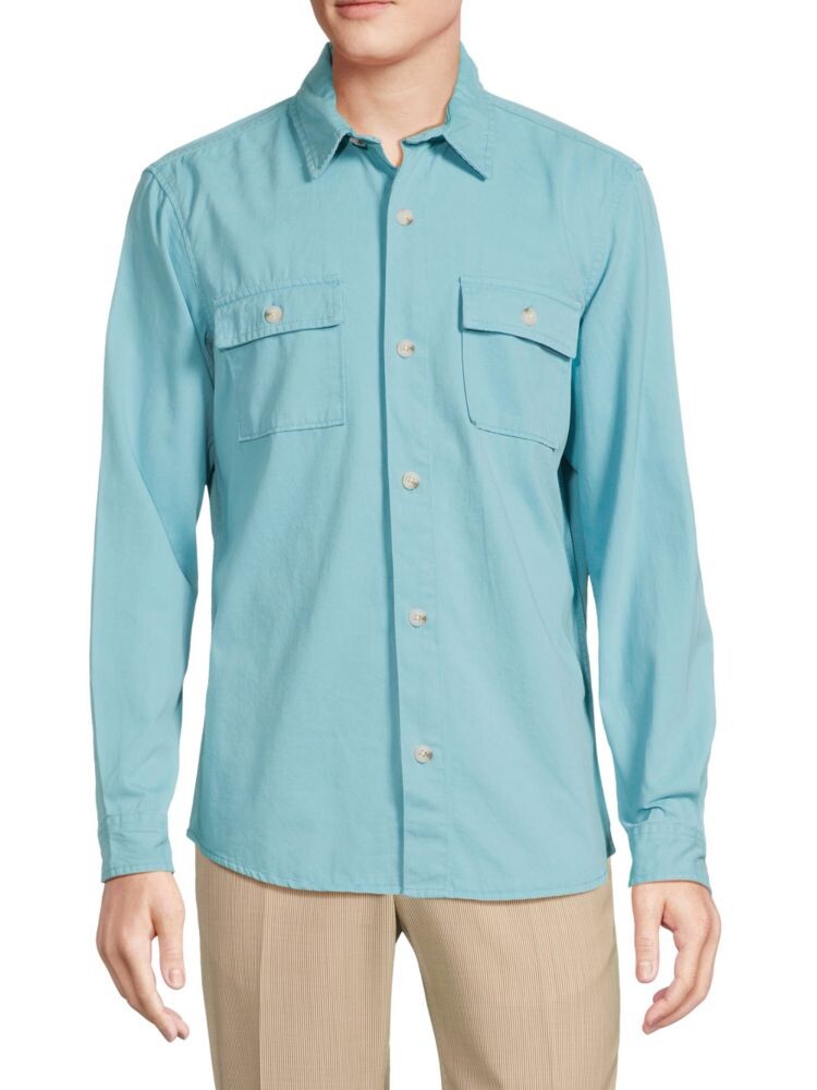 

Рубашка на пуговицах с карманами и клапанами Ben Sherman, цвет Beach Blue