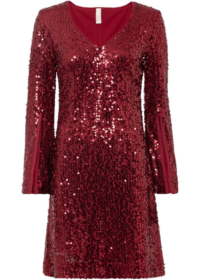 Платье с пайетками Bodyflirt Boutique, красный платье с воротником халтер и пайетками bodyflirt boutique синий