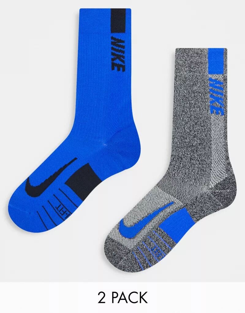 

Набор из двух пар носков серого и синего цвета Nike