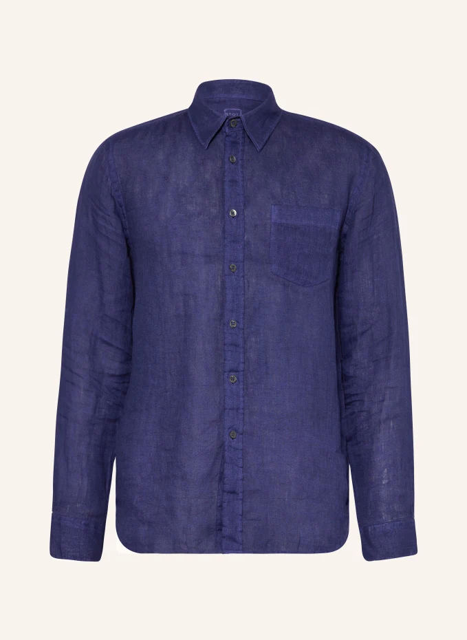 Льняная рубашка стандартного кроя 120%Lino, синий